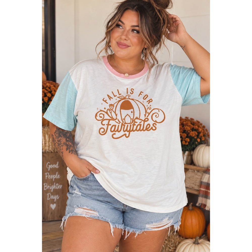 Eleanora Madison Fall Is For Fairytales Graphic Tee Colorblock Cotton XL